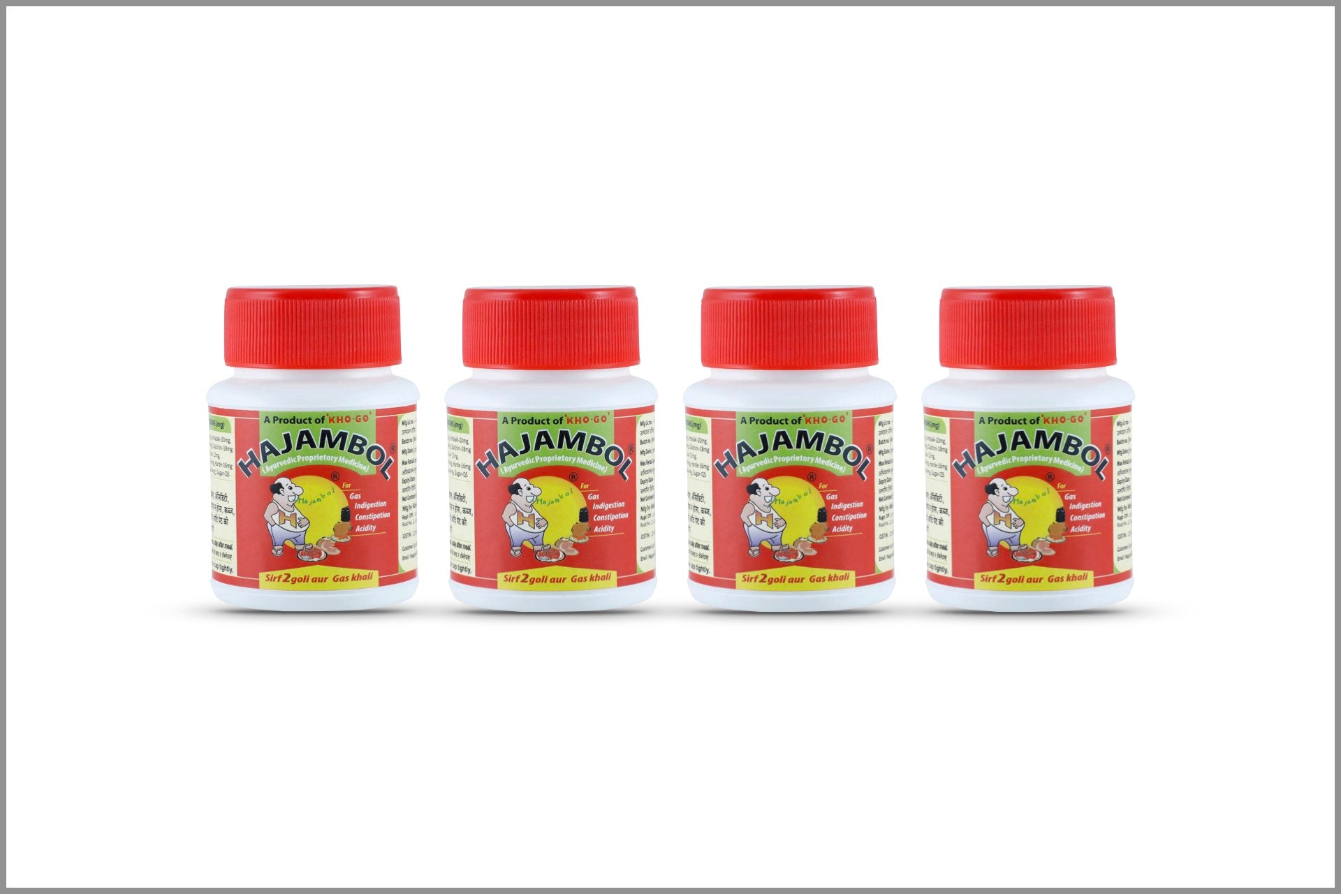 Hajambol Gas Tablets - Pack of 4 x 50 tablets